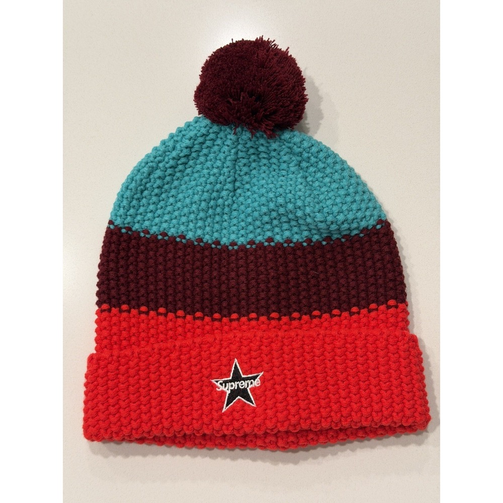 Supreme Alpine Beanie FW20BN41 Cardinal Red Pom Pom Beanie Hat Mens OS